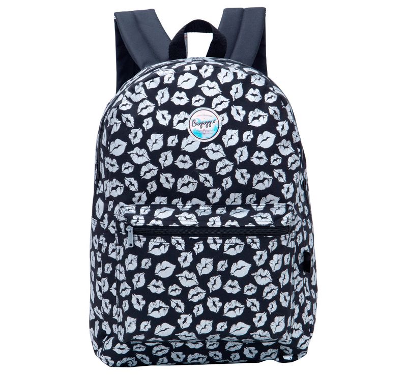 MOCHILA-BASICA-SILVER-KISSES-20J--PRETO-U-------------------4581