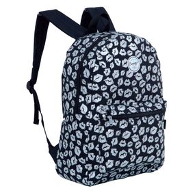 Mochila Feminina Silver Kisses Preta