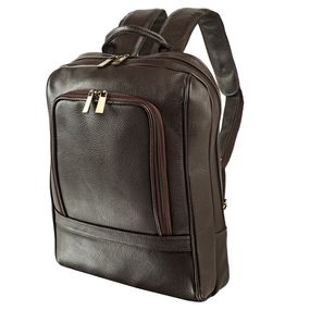 Mochila Masculina de Couro para Notebook Cafe