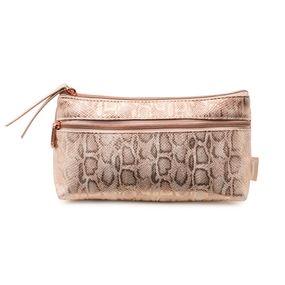 Necessaire Viagem Feminina Snake Pequena Bege