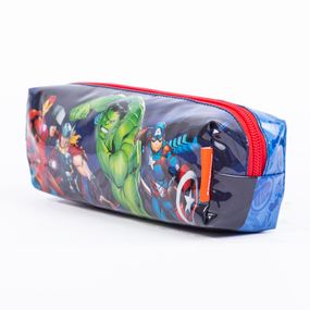 Estojo Escolar Masculino Vingadores Azul