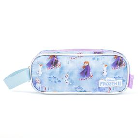 Estojo Escolar Feminino Frozen II Azul Claro
