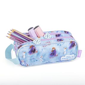 Estojo Escolar Feminino Frozen II Azul Claro