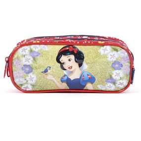 Estojo Escolar Feminino Branca de Neve Premium Vermelho