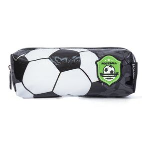 Estojo Escolar Masculino Futebol Preto