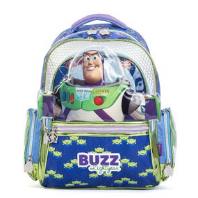 Mochila Escolar Masculina Disney Buzz Lightear Azul