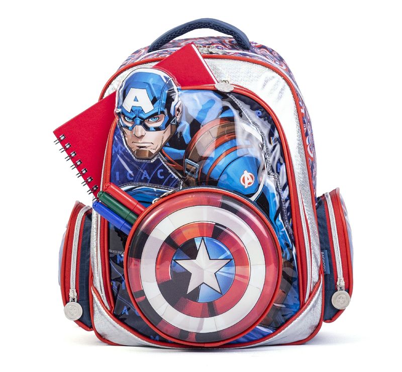 0229485030001Mochila-Escolar-Masculina-Marvel-Capitao-America