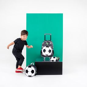 Estojo Escolar Masculino Futebol Preto