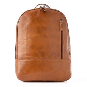 Mochila Masculina Executiva de Couro para Notebook Arpoador Caramelo