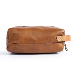 Necessaire Viagem de Couro Arpoador Caramelo