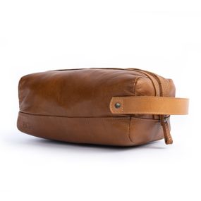 Necessaire Viagem de Couro Arpoador Caramelo