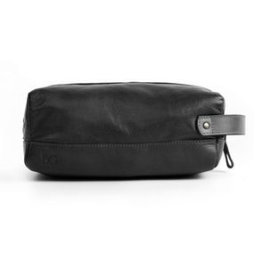 Necessaire Viagem de Couro Arpoador Preta