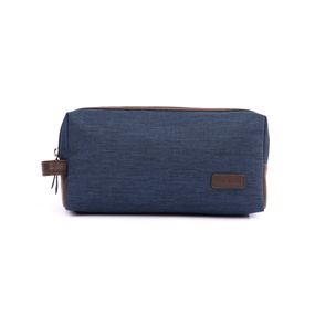 Necessaire Viagem Masculina Pequena com Alça Azul Escura