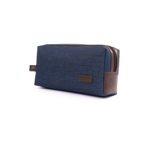 Necessaire Viagem Masculina Pequena com Alça Azul Escura