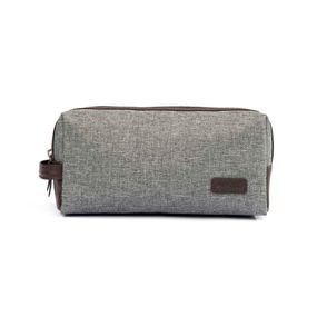 Necessaire Viagem Masculina Pequena com Alça Cinza