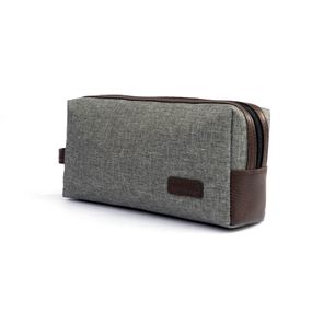 Necessaire Viagem Masculina Pequena com Alça Cinza