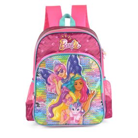 Mochila Escolar Feminina Premium Barbie Verde