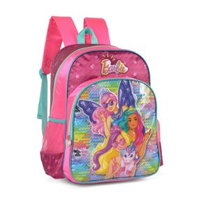 Mochila Escolar Feminina Premium Barbie Verde