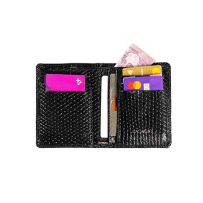 Kit Carteira Masculina e Porta Cartão de Couro SwissOne Preta