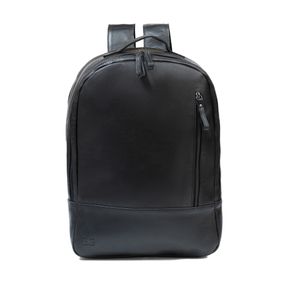 Mochila Masculina de Couro para Notebook Arpoador Preta