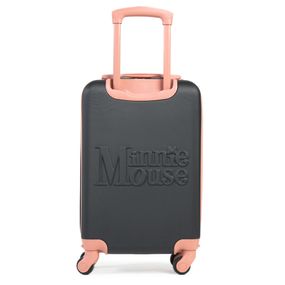 Mala de Bordo 10 kg Abs 4 Rodas Minnie 3D Preta