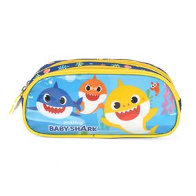 Estojo Escolar Feminino Baby Shark Azul