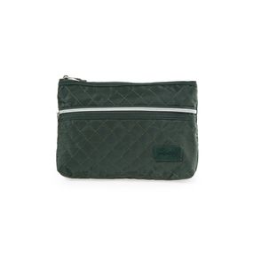 Necessaire Viagem Feminina Pequena Matelasse Verde Escura