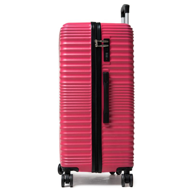 Mala de Viagem Grande 77cm Expansível 4 Rodas Rosa Mate