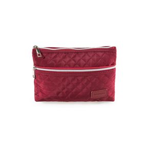 Necessaire Viagem Feminina Pequena Matelasse Vinho