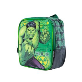 Lancheira Escolar Infantil Masculina Marvel Hulk Verde