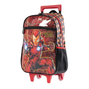 Mochila Escolar Masculina de Rodinhas Homem de Ferro