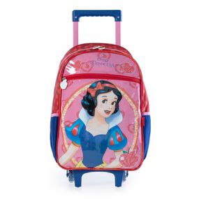 Mochila Escolar Feminina de Rodinha Branca de Neve Vermelha
