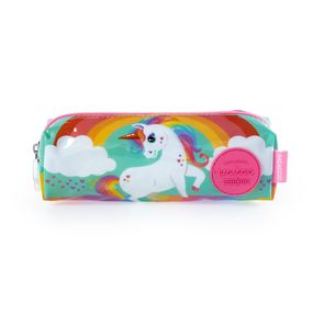 Estojo Escolar Feminino Unicornio Rainbow