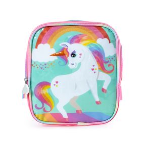 Lancheira Escolar Feminina Unicornio Rainbow