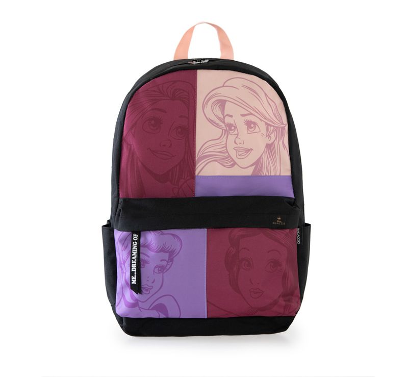 0226598307001---MOCHILA-FEMININA-PRINCESAS-COLORS-23J