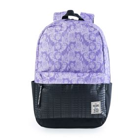 Mochila Escolar Feminina Vilãs Faces Lilás