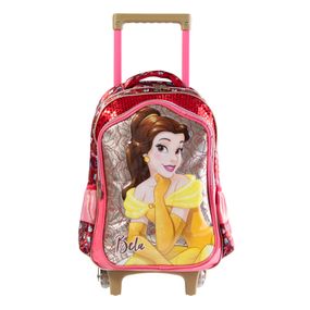 Mochila Escolar Feminina de Rodinhas Bela Premium Vermelha