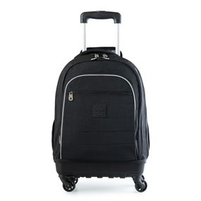 Mochila Escolar Juvenil Masculina de 4 Rodinhas Color Block II Preto