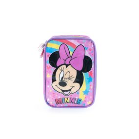 Estojo Escolar Feminino Grande Premium Minnie Rosa