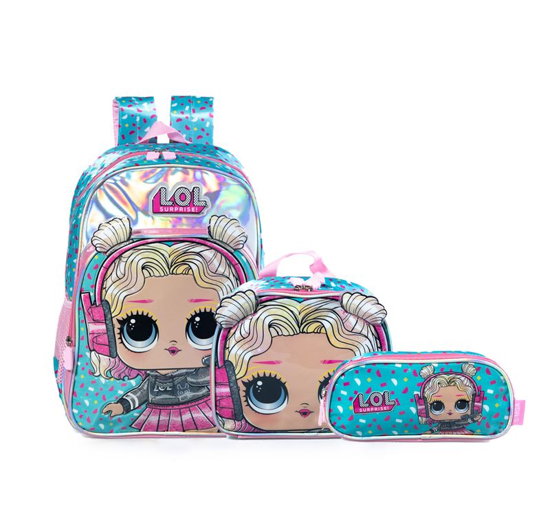 015254962500101608696250010226776625001---Kit-Mochila-Escolar-LOL-com-Lancheira-e-Estojo-Premium-Verde-Claro