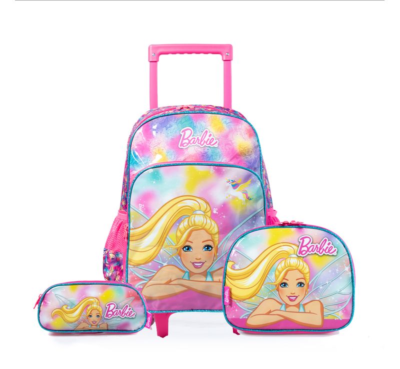 022678156000101525515600010160871560001---Kit-Mochila-Escolar-Feminina-de-Rodinhas-Barbie-com-Lancheira-e-Estojo-Premium-Rosa