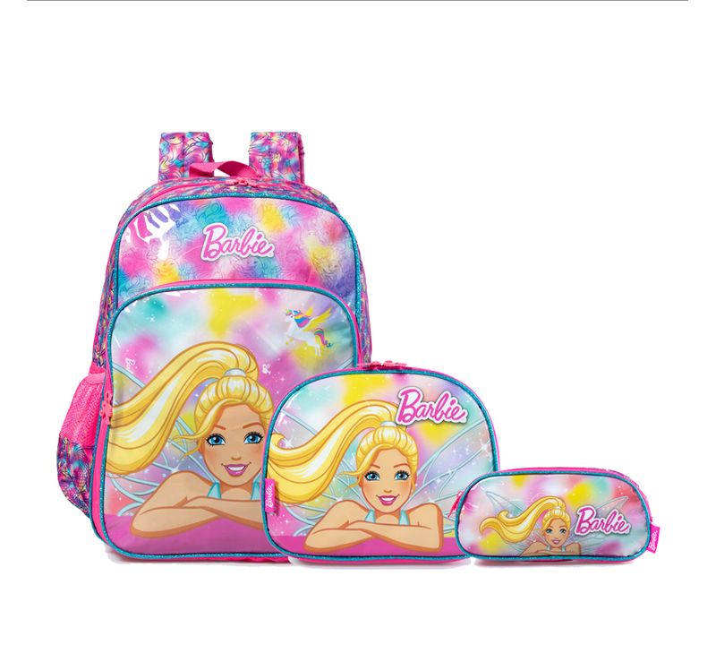 022678056000101525515600010160871560001---Kit-Mochila-Escolar-Feminina-Barbie-com-Lancheira-e-Estojo-Premium-Rosa