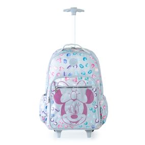 Mochila Escolar Feminina de Rodinhas Minnie Stones