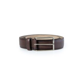 Cinto Masculino de Couro 35mm Chanfrado Cafe 95