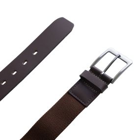Cinto Masculino de Couro 40mm Elástico Cafe 90