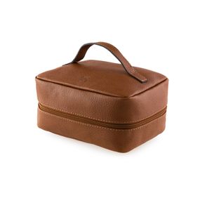 Necessaire Viagem Masculina de Couro Gavea Caramelo