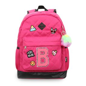 Mochila Matelasse Patches Rosa