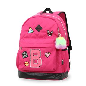 Mochila Matelasse Patches Rosa – foto 2