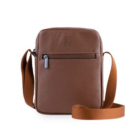 Shoulder Bag Masculina de Couro Gávea Caramelo
