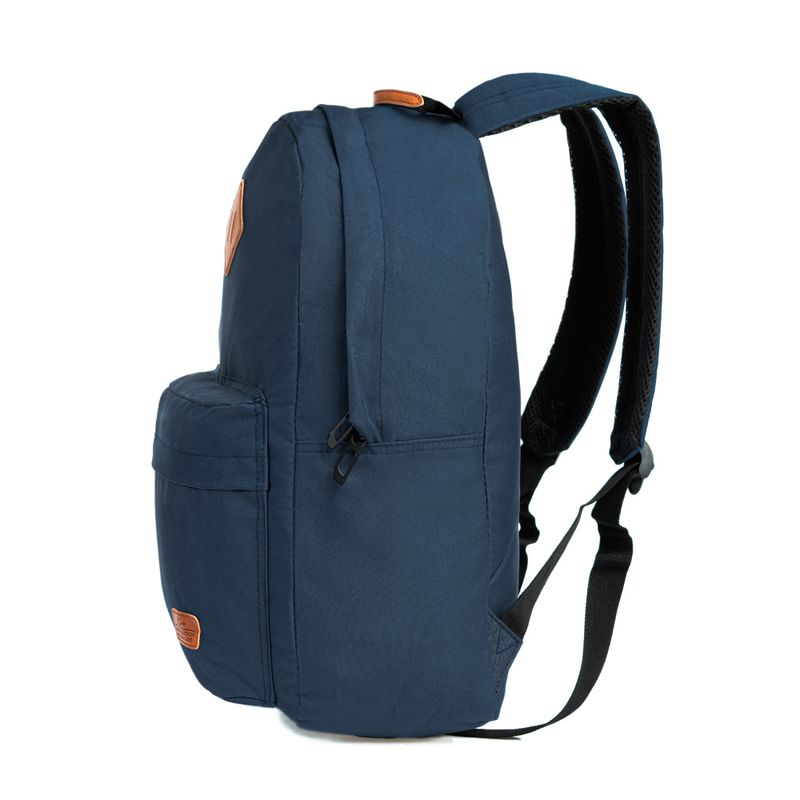 MOCHILA MASCULINA EM COURO LEGÍTIMO AZUL MARINHO B.1004